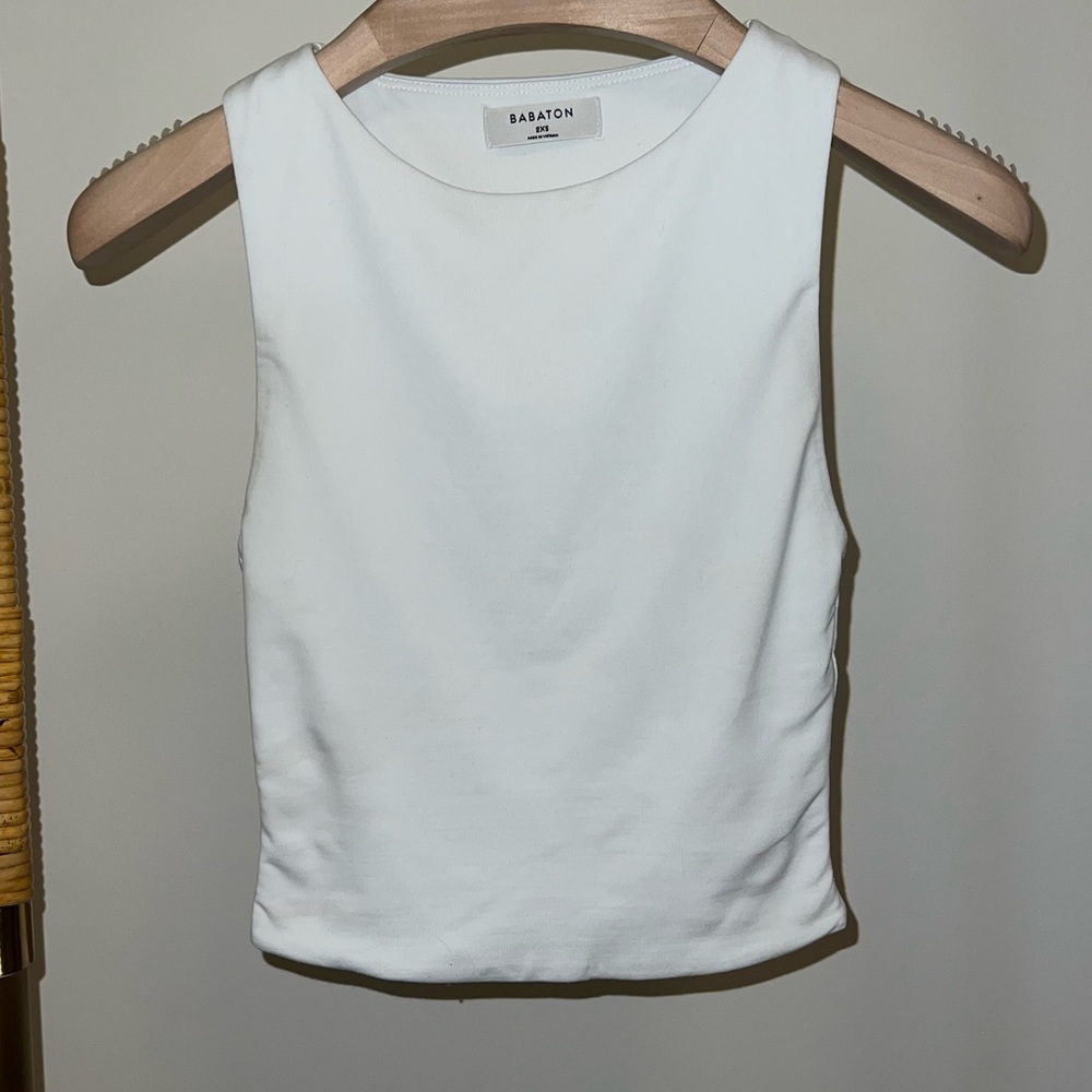 Aritzia Babaton white tank top - super stretchy & soft!